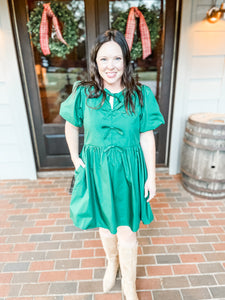 Deck the Halls Dress:  green