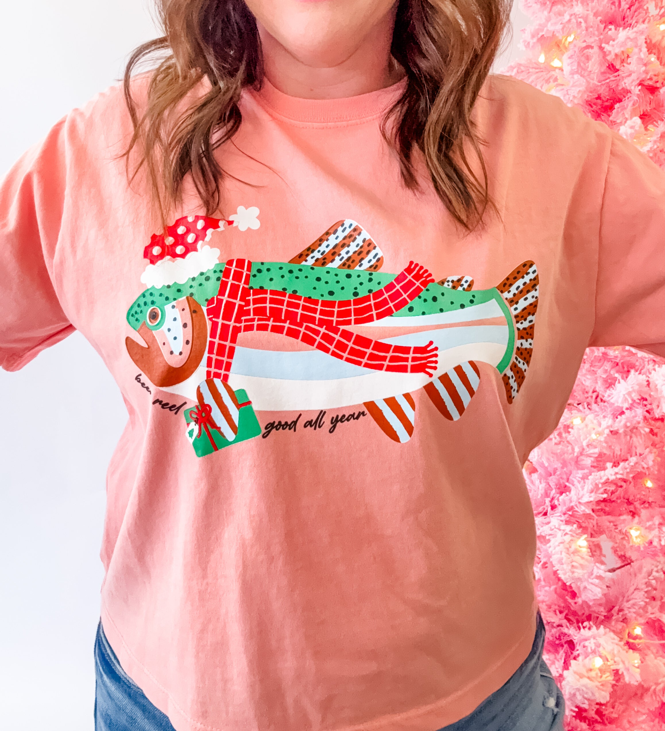 Festive Fish Crop Tee