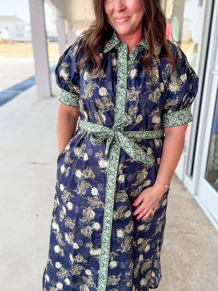 Midnight Floral Pattern Dress
