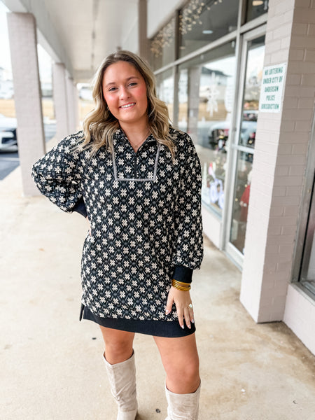 Snowfall Cozy Quarter-Zip Dress