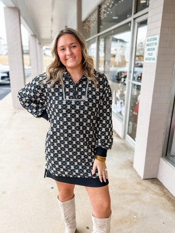 Snowfall Cozy Quarter-Zip Dress