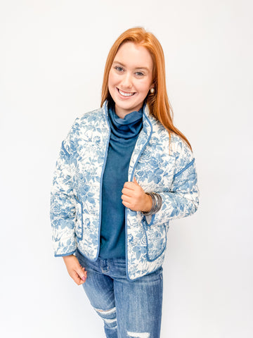 Blue Floral Jacket