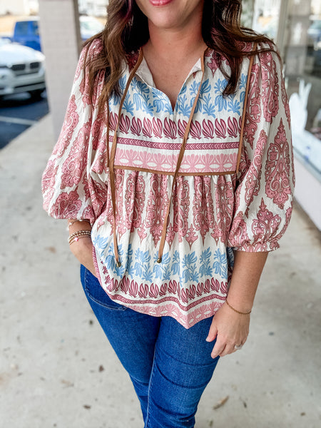 Boho Breeze Peasant Blouse