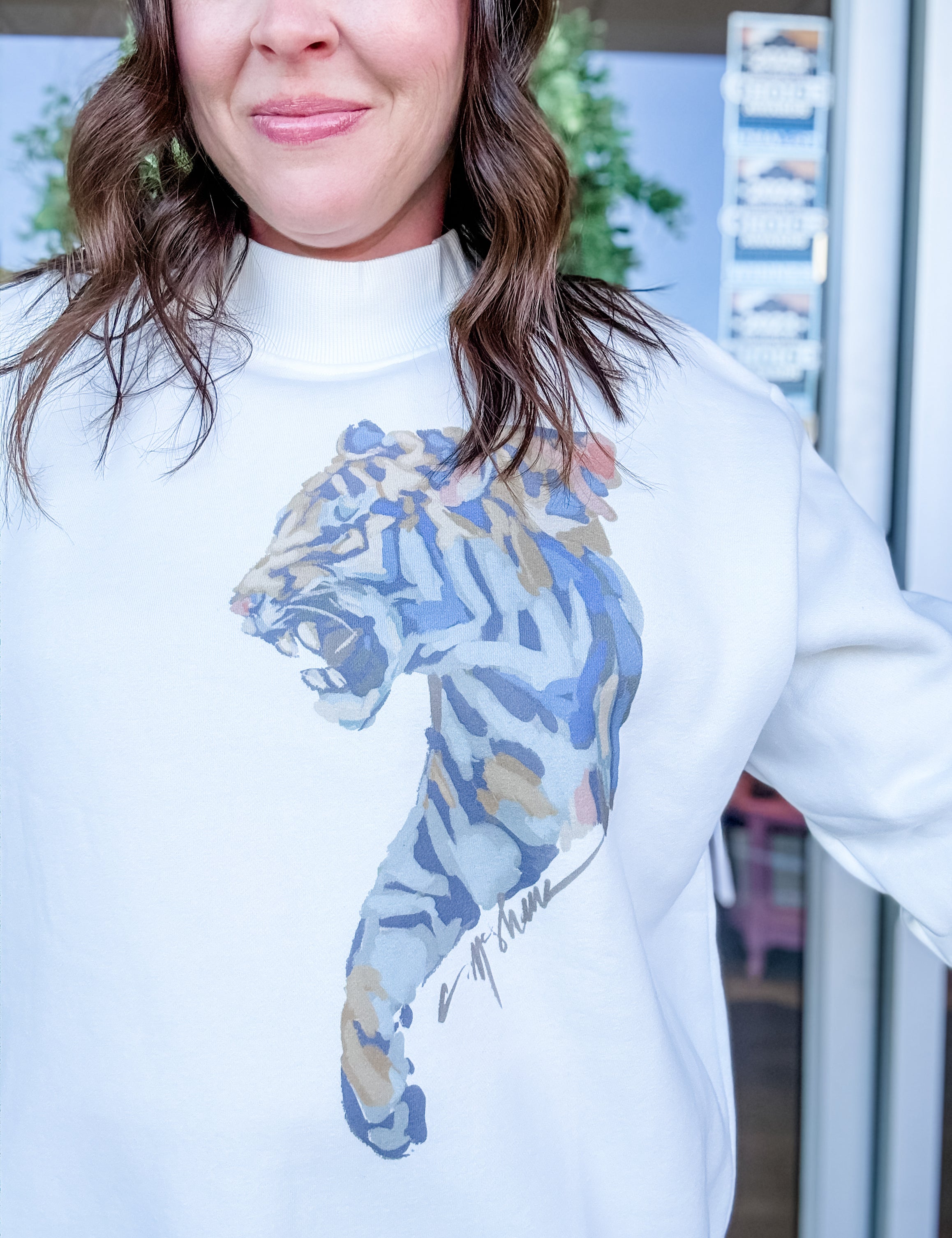 Painted Tiger Sweatshirt – Neutral Colorway
