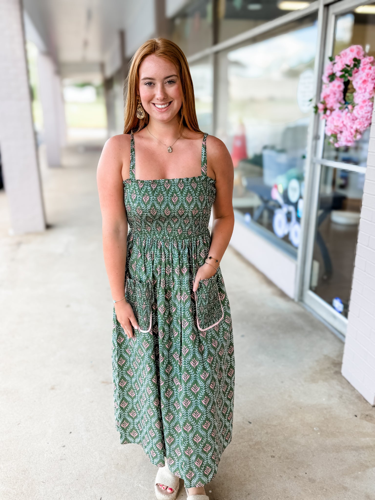 Olive Green Midi Dress
