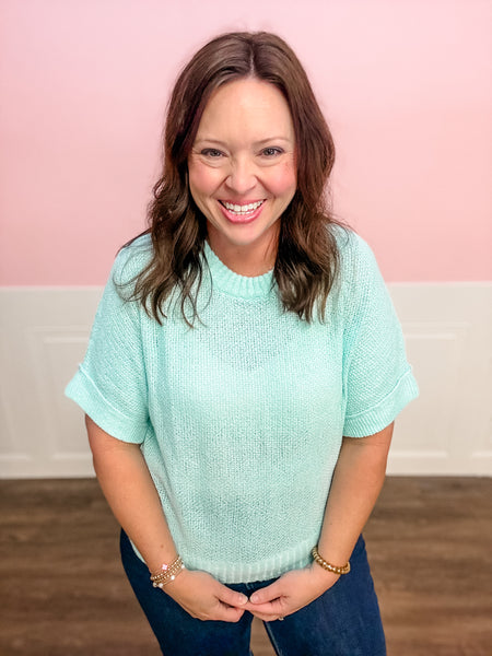 Sea Glass Breeze Knit Top
