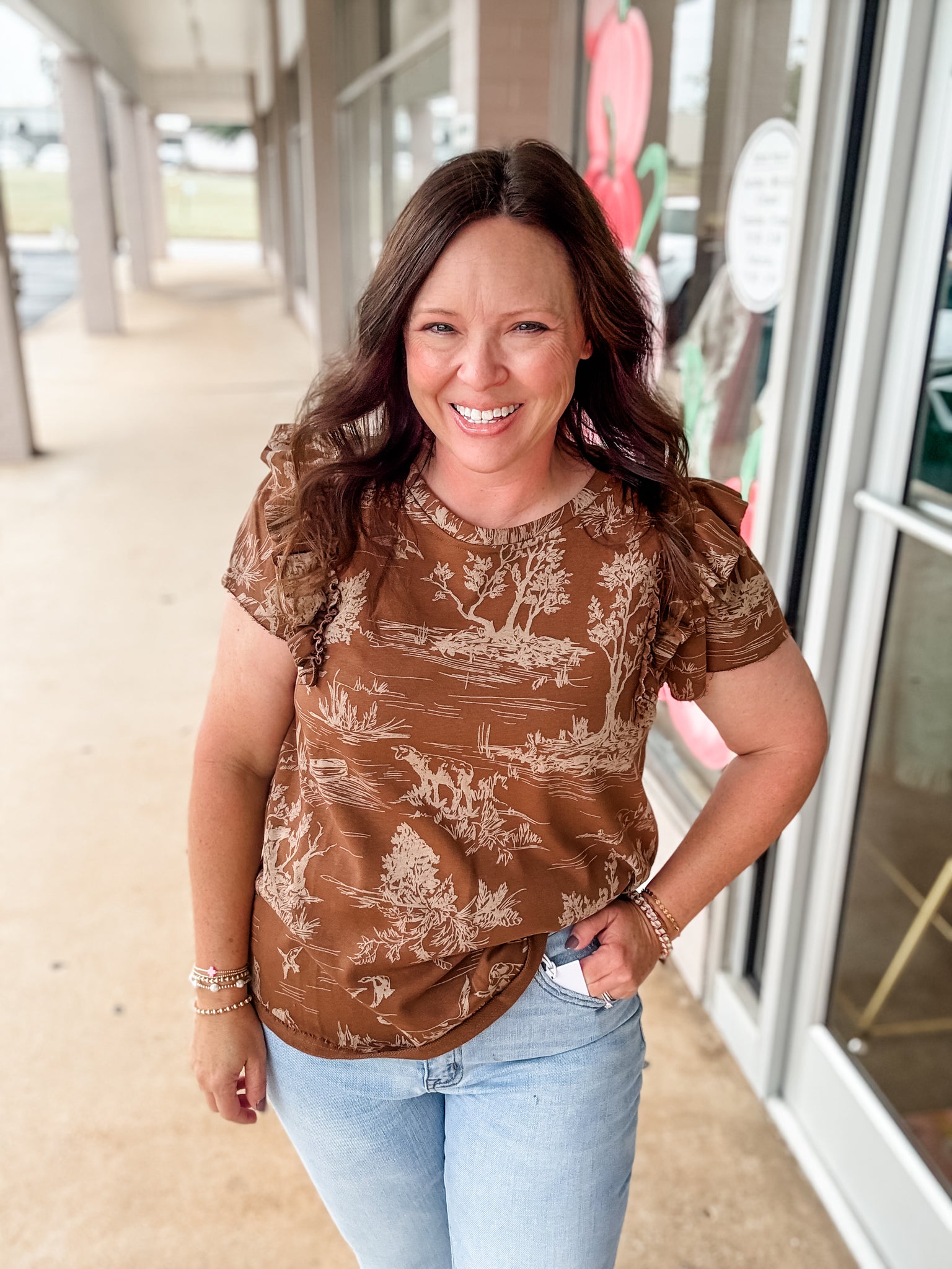 Brown Woodland Tales Top