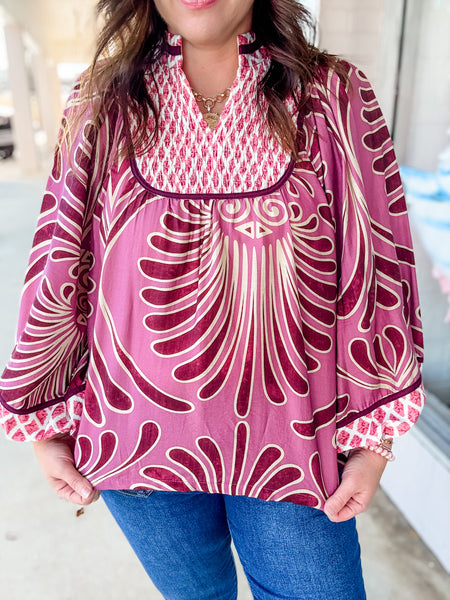 Berry Breeze Boho Top