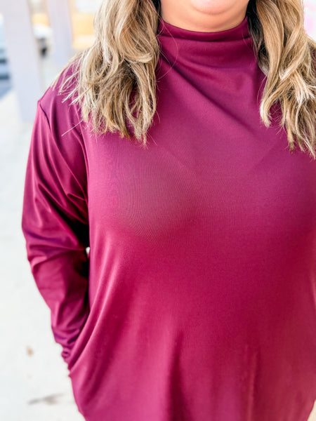 Cranberry Grace Midi Dress: Plus Size