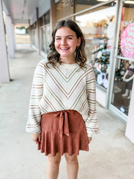 Pumpkin Spice Suede Skort