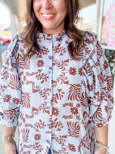 Cinnamon Bloom Blouse