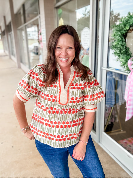 Rust Tulip Top