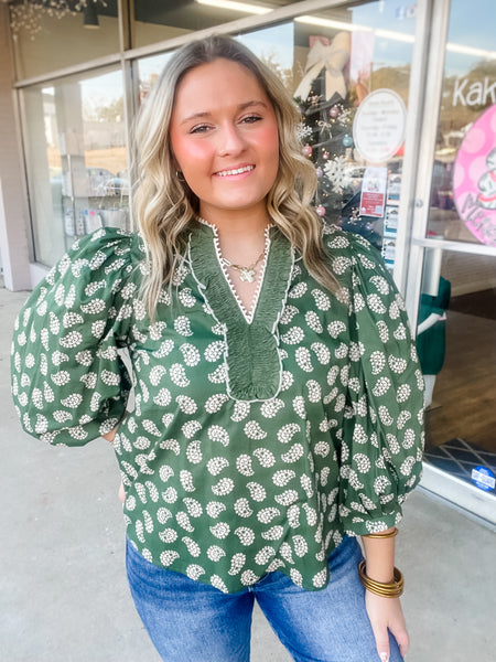 Pine Paisley Blouse