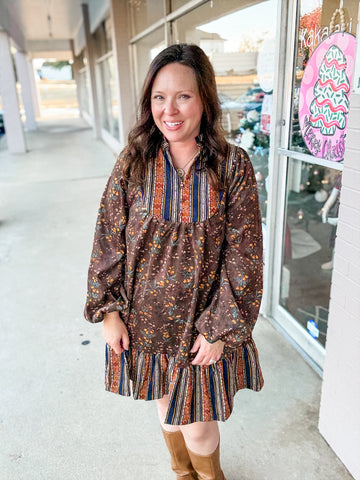 Autumn Trail Boho Dress