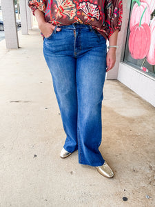 Midnight Edge Slim Palazzo Jeans