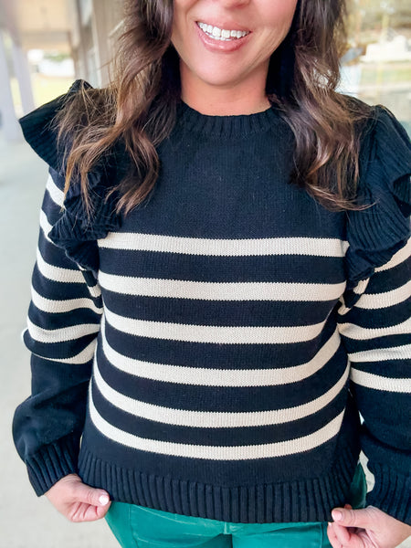 Harbor Lights Ruffle Sweater
