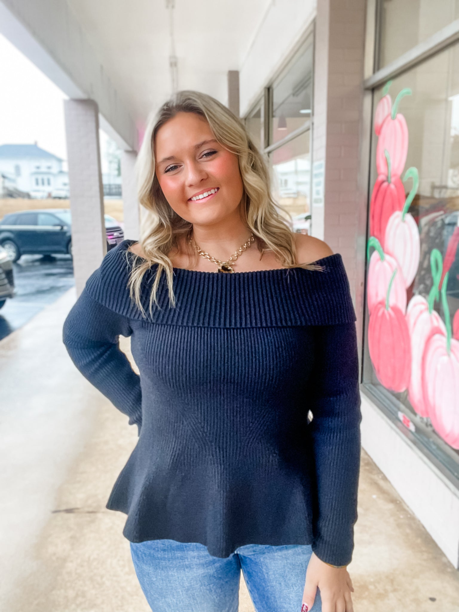 Midnight Flare Knit Sweater