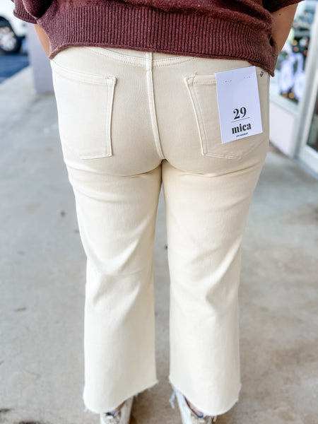 Mica Cream Coast Crop Jeans