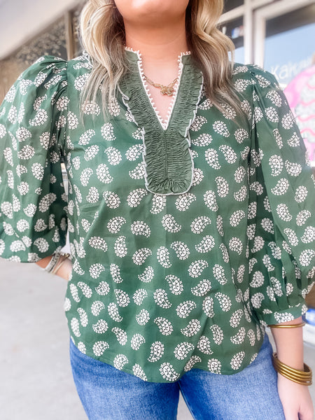 Pine Paisley Blouse
