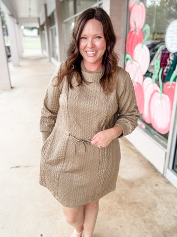 Autumn Ridge Cable Knit Dress