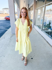 Button Dress:  yellow