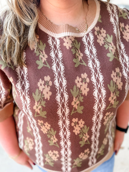 Autumn Meadow Jacquard Sweater: Plus Size