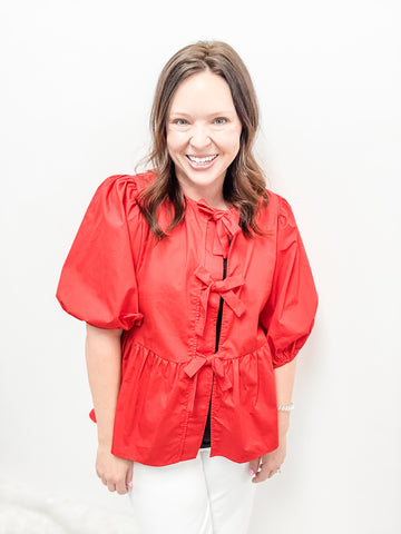 Red Bow Top