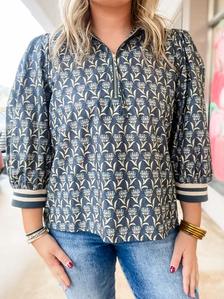 Willow Breeze Zip Pullover