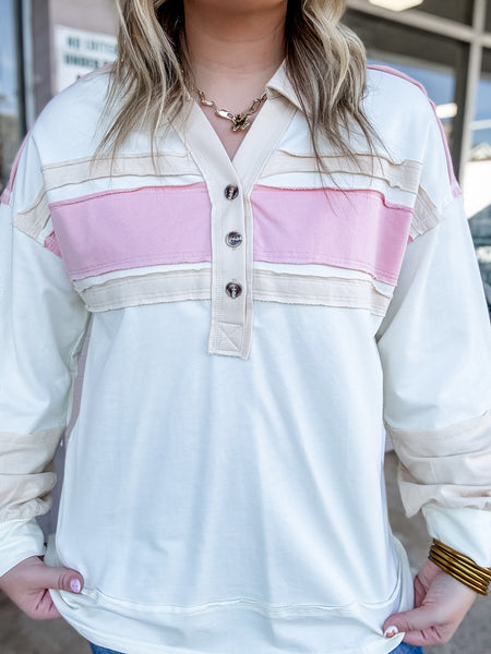 Blush Horizon Pullover