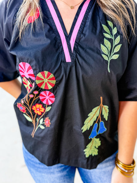Wildflower Garden Peasant Blouse