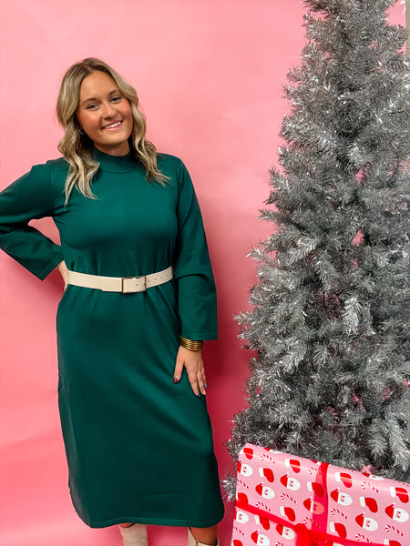 Pine Cozy Knit Dress