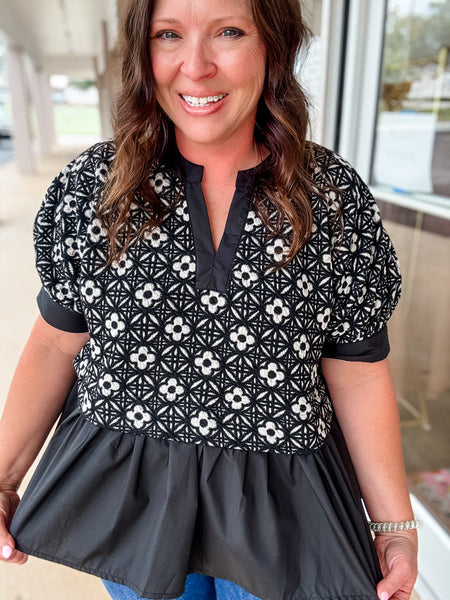 Midnight Petals Top
