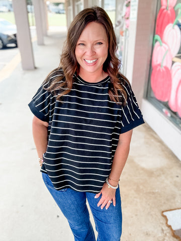 Midnight Stroll Striped Tee
