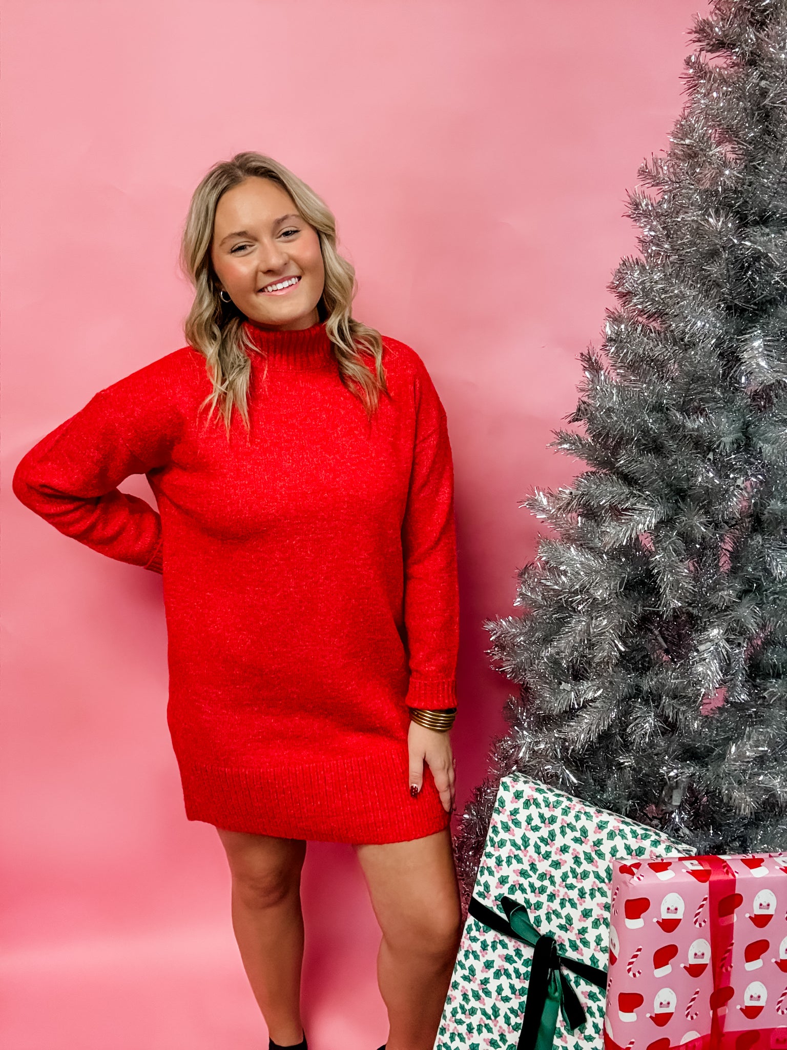 Fireside Turtleneck Sweater Dress