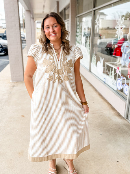 Desert Bloom Embroidered Maxi Dress