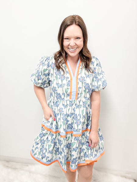 Blue Floral Dress