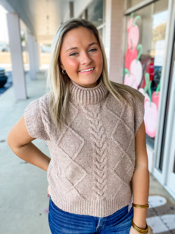 Cozy Cable Knit Sweater Vest