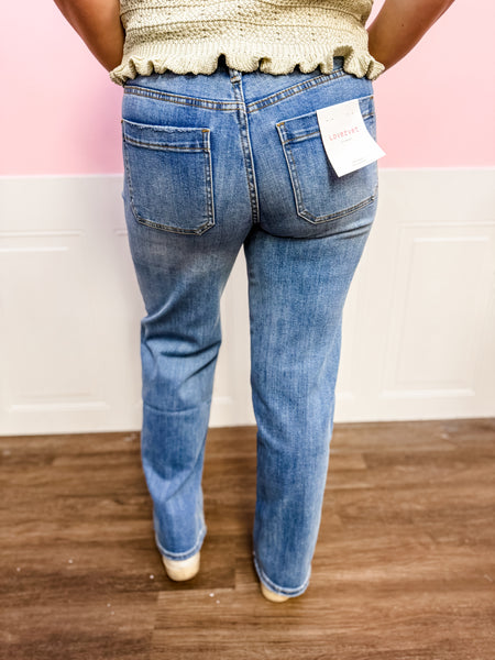 Lovervet High Rise Front Pocket Wild Leg Jean