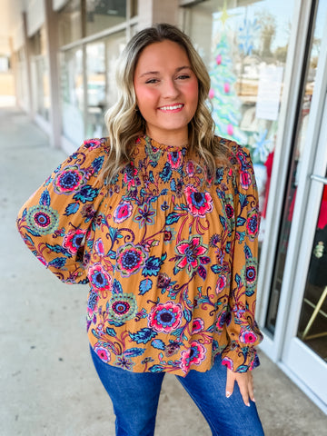 Marigold Muse Smocked Blouse