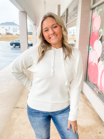 Snowfall Waffle Knit Hoodie