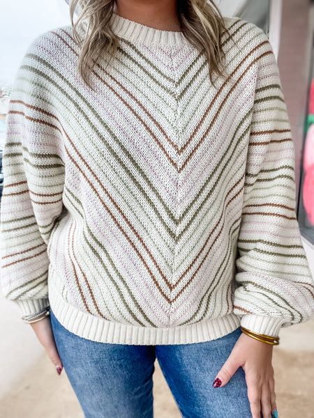 Autumn Haze Chevron Sweater