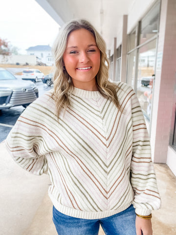 Autumn Haze Chevron Sweater