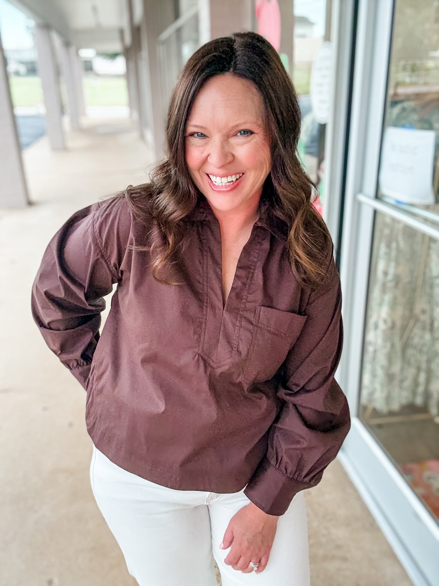 Mocha Brown Top