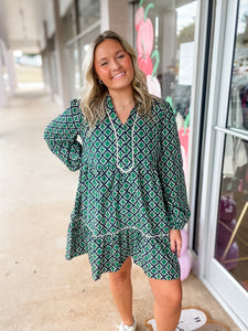 Evergreen Mosaic Dress