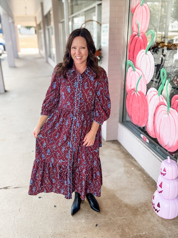 Autumn Vine Maxi Dress