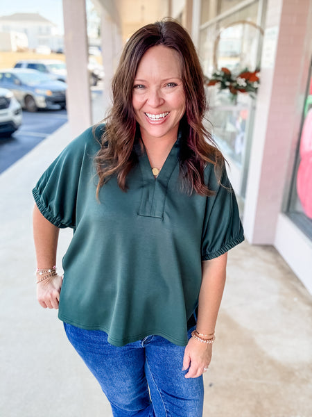 Sagewood Notch Top: Plus