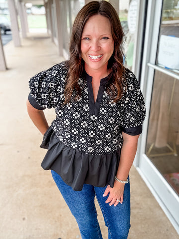 Midnight Petals Top