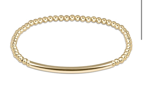 Enewton Bliss Bar Gold 3mm Bracelet: Gold