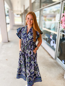 Paisley Midnight Blue Dress
