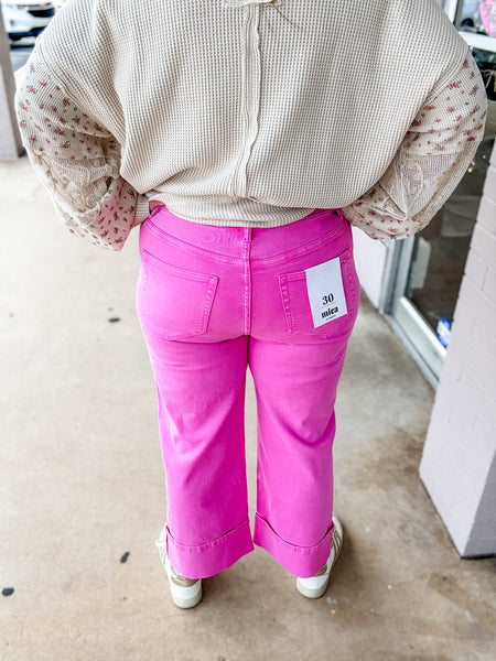 Mica Bubblegum Boulevard Wide-Leg Jeans